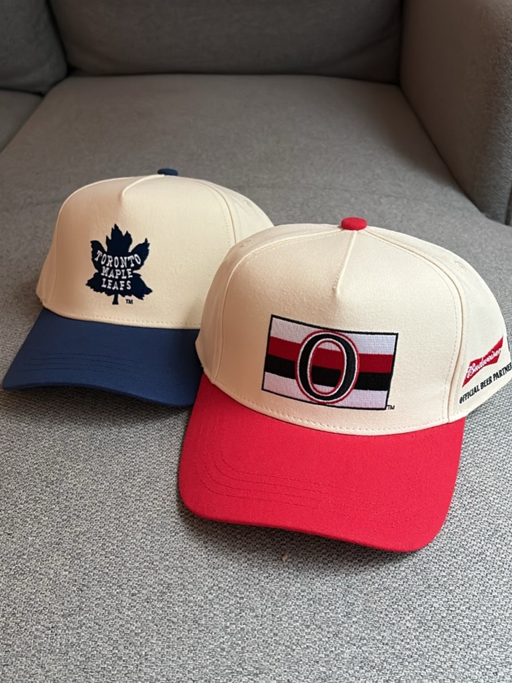 Ottawa Senators Two-Tone Red and Toronto Maple Leafs Cream Cap